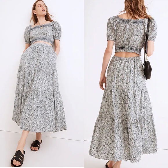Madewell Dresses & Skirts - Madewell Button Front Tiered Maxi Skirt in Florentine Floral